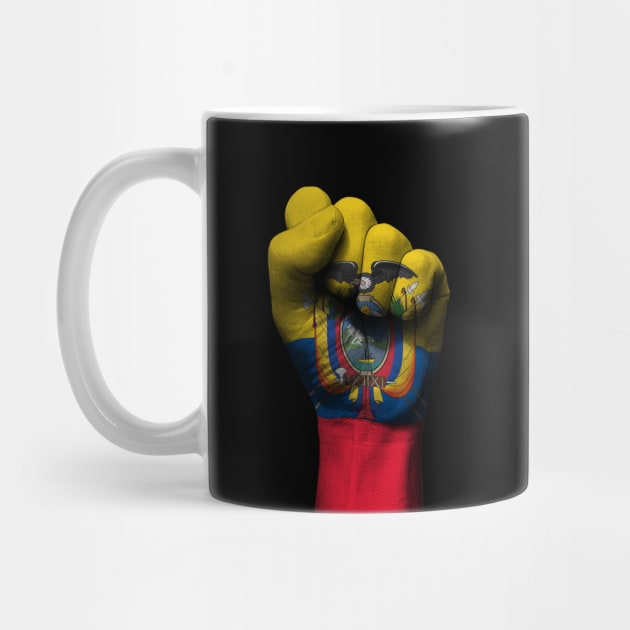 Flag of Ecuador on a Raised Clenched Fist by jeffbartels